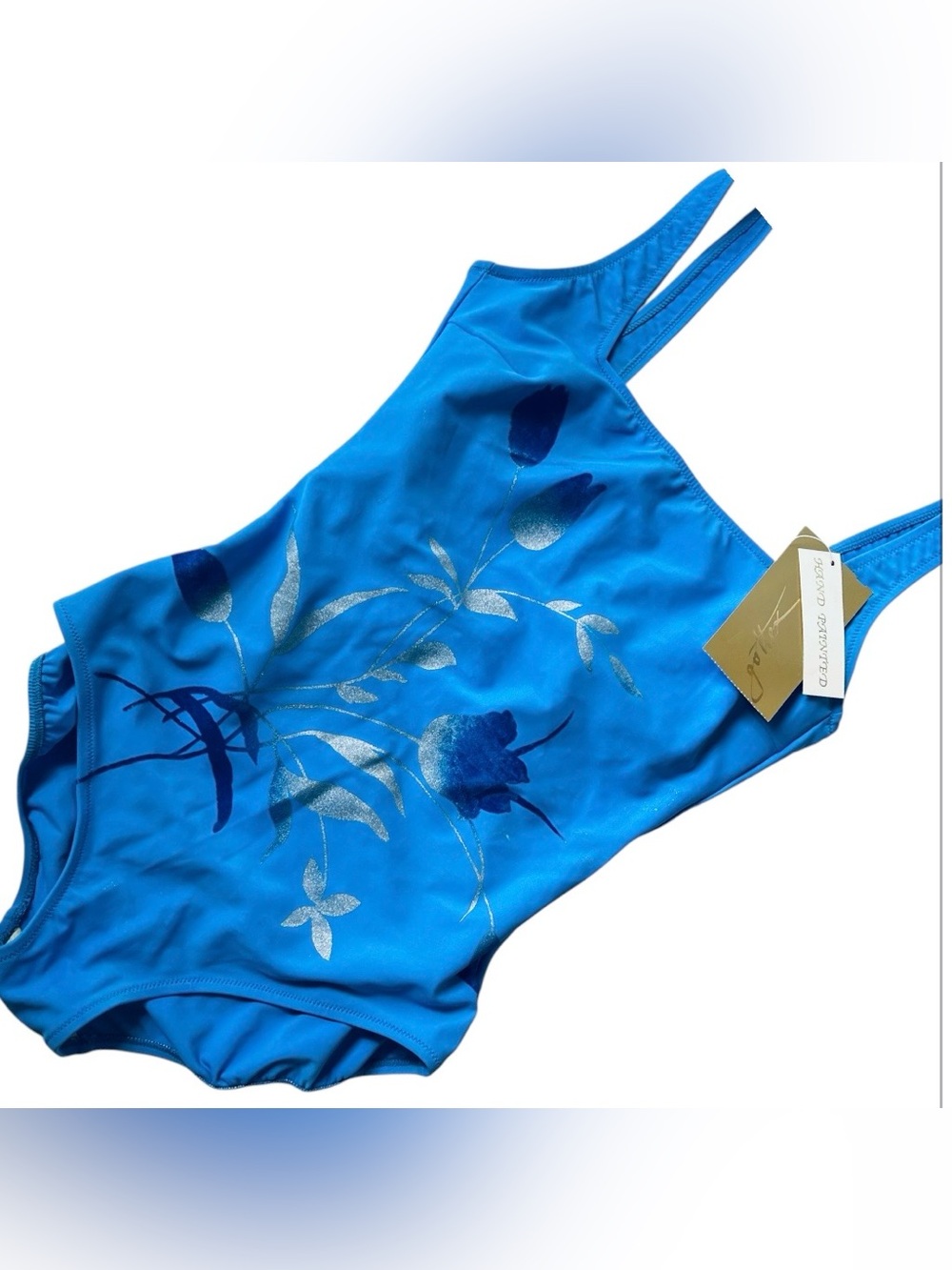 👙 NWT Gottex Rare and premium designer Hand Painted One Piece Swimsuit 12